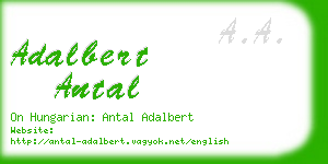 adalbert antal business card